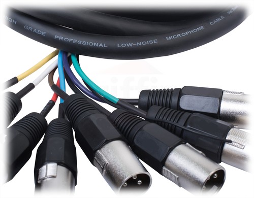 XLR Snake Cable Patch - 8 Channel 20ft Pro Audio Mic Cord Mixer Sound Stage PA - Picture 2 of 13