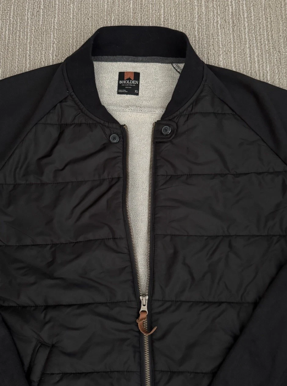Holden Penmar Black Nylon Sweat  Insulated Men Jacket Size XL Full zip Outerwear image 3