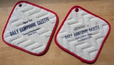 TWO POT HOLDERS - Daily Hampshire Gazette - Northampton, MA - Established 1786