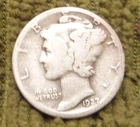1927-S Mercury Dime 90% Silver 10 cent actual coin shown in the photos FREE SHIP