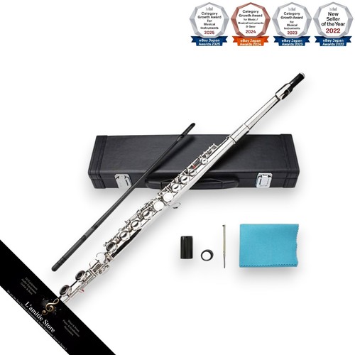 Flute 16 Holes C Key E Mechanism Silver with Case Beginnerfriendly Responsive