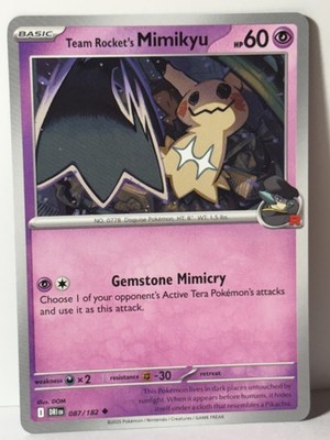 Team Rocket's Mimikyu 087/182 SV10: Destined Rivals NM Pokemon Fast Ship
