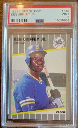 1989 Fleer 💠 GLOSSY💠 Ken Griffey Jr #548 Rookie RC PSA 9!!