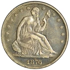 1876-S SEATED LIBERTY HALF DOLLAR ~ BOLD XF/AU!