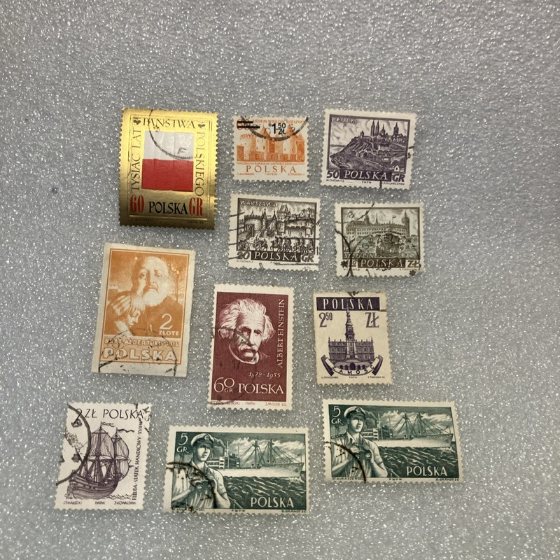 11 Vintage Poland USED/HR/Cancelled Stamps, 1925-1975; A DEAL- $1 Ships. LOOK!