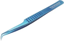 Japan Eyelash Tweezer,Stainless Steel Plasma 1 Count (Pack of 1), Blue 