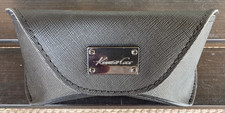 Kenneth Cole Eyeglasses Case Large Black w Cleaning Cloth VGUC