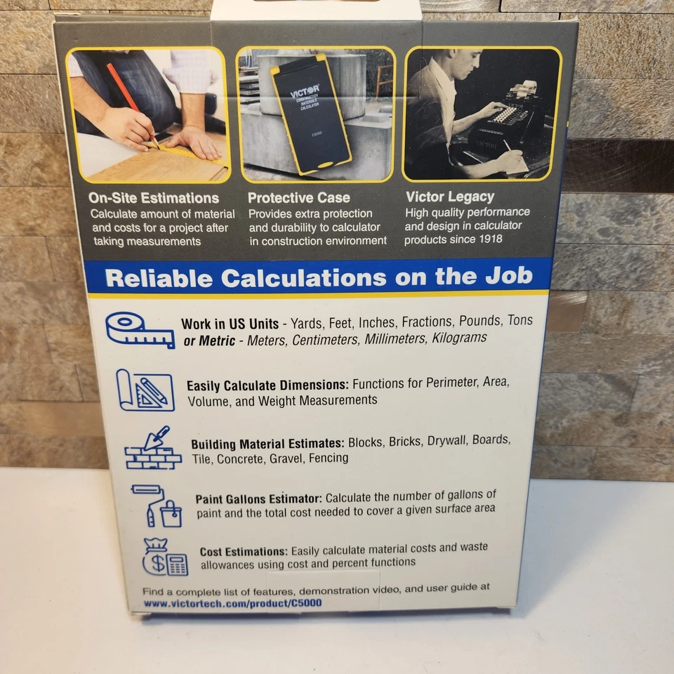 Victor Handheld Construction Materials Calculator with Protective Case C5000 New - Image 4 of 4
