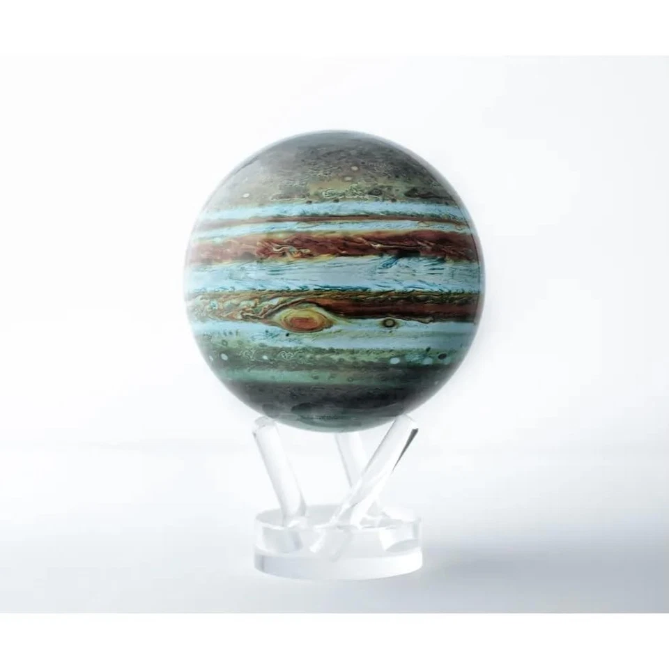 "Globo Júpiter 4,5"" - Pantalla planetaria giratoria alimentada por energía solar para escritorio o estante... Foto 4 de 4