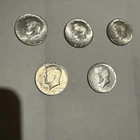 Lot of 5 - 1964 Kennedy Half Dollar - 90% Silver - Coins