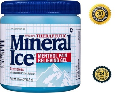 Mineral Ice Original Therapeutic Pain Relieving Gel Greaseless with DeepCold 8oz