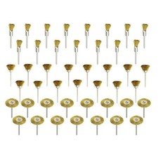 45Pcs Brass Wire Wheel Polishing Mix Brush Set for Dremel Rotary Tool Shank h