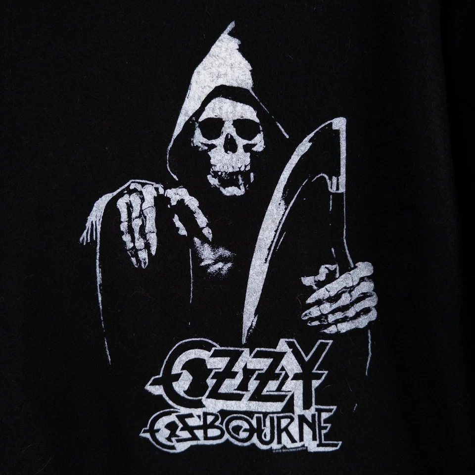 Snuggie Ozzy Osbourne Grim Reaper Flames Blanket Robe Sleeves Black Heavy Metal - Image 2 of 4