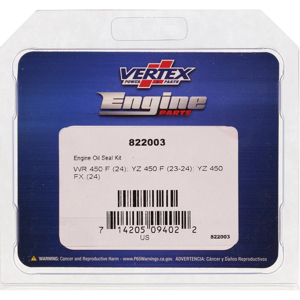 Kit de sellado de aceite de motor para Yamaha WR 450 F 2024, YZ 450 F 2023-2024; 822003 Foto 4 de 4