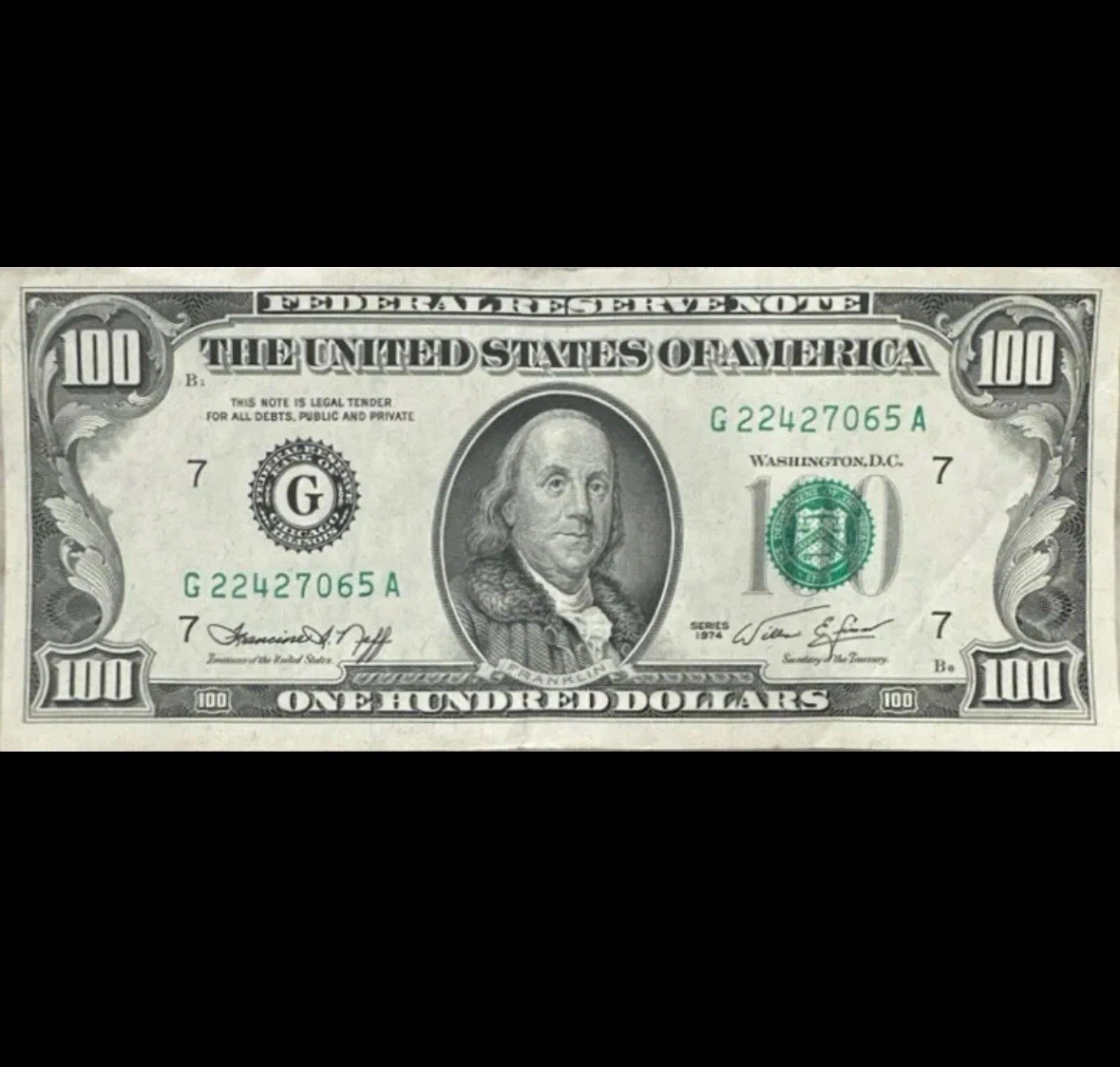 【中古】 銀行界100のQ＆A Uncertified $100 1974 US Small Size Paper Money Notes for sale | eBay