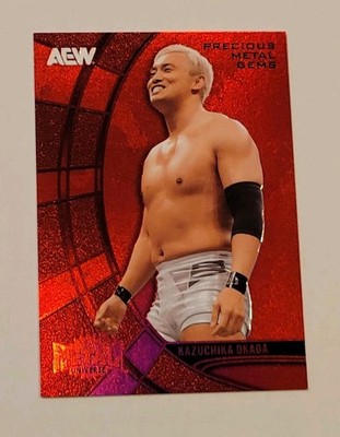 2025 Upper Deck AEW  Metal Universe KAZUCHIKA OKADA RED PRECIOUS METAL GEMS /100