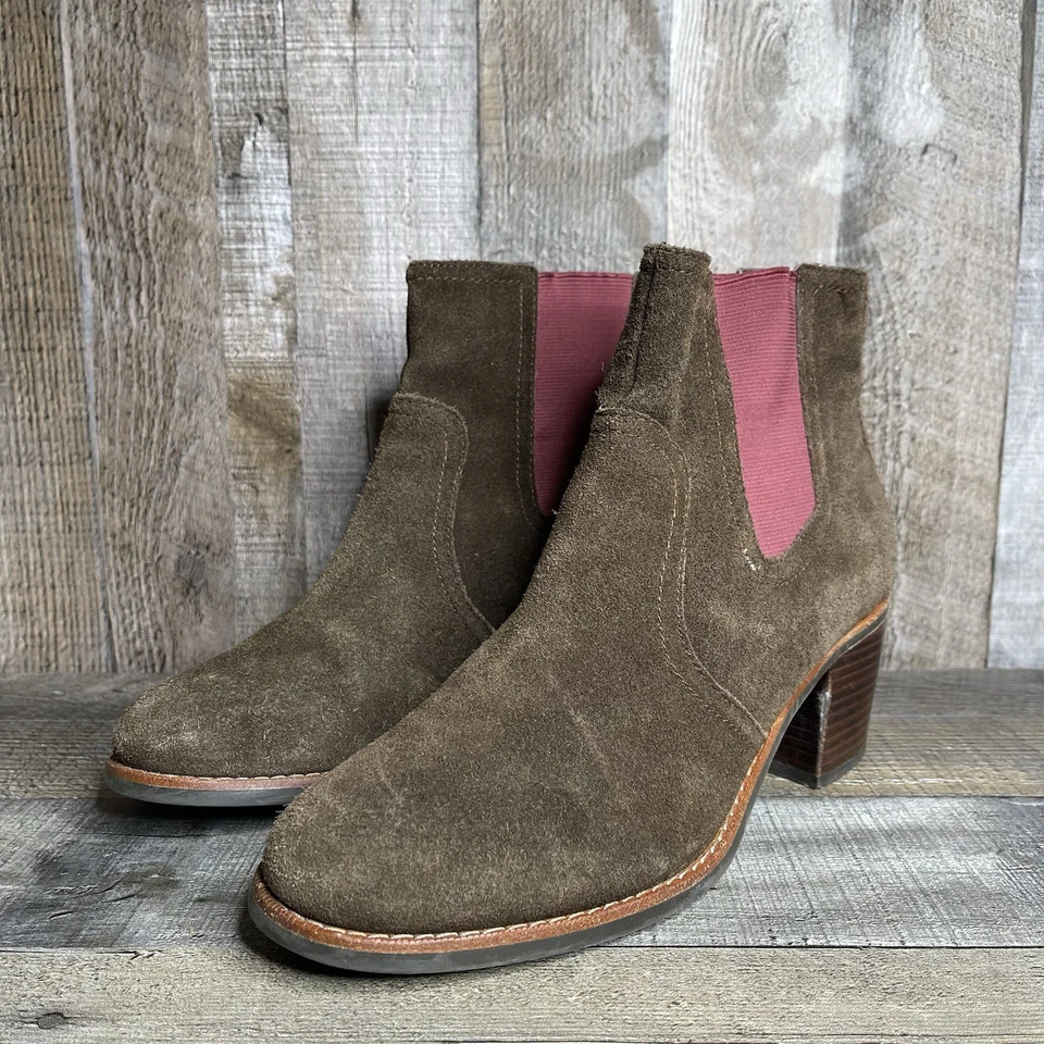 Mujeres Sperry Marlow Marrón Gamuza Tacón Bloque Chelsea Botines Talla 8.5 M Foto 2 de 4
