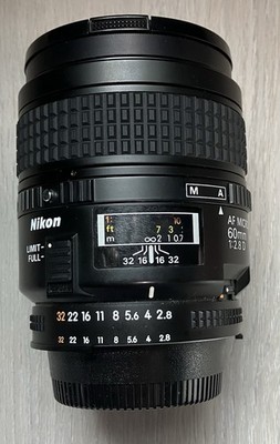 Nikon Micro-NIKKOR 60mm AF f/2.8 D Lens with Tiffen Filter - Made in Japan