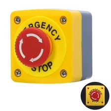 Emergency Stop Button Switch E-Stop Momentary PushButton 1NO 1NC 660V 10A