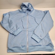 Fall Fleece Zip Up Jacket Casual Oversized Sweatshirt Hoodie Women's Size M