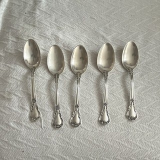 5 Gorham Chantilly Sterling Silver Spoons Pat.95