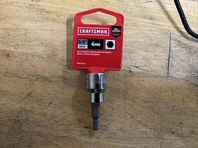 4mm NEW CRAFTSMAN HEX BIT ALLEN 3/8'' DR SOCKET P/N CMMT42674