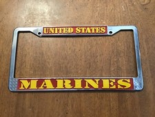 United States Marines License Plate Frame Vintage military