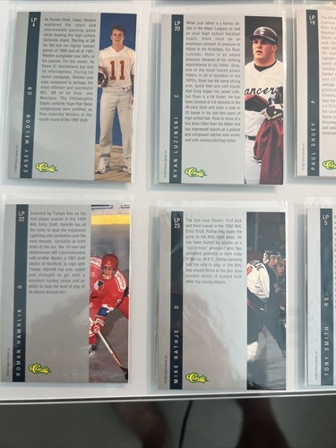 1992 Classic Four Sport Draft Picks LP Gold Complete Set Of 25 One Of /46,080 - Picture 20 of 22
