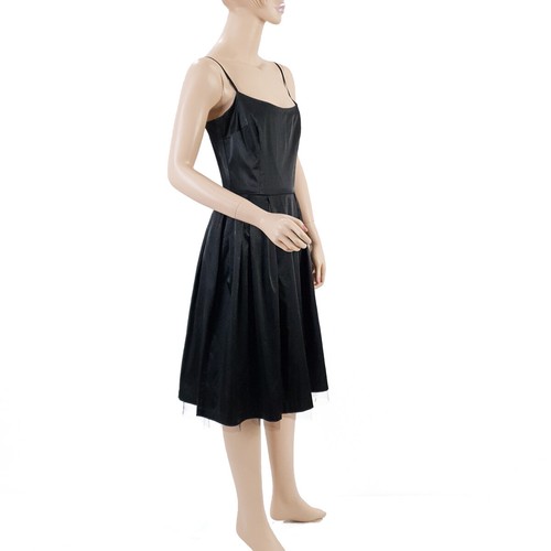 Review Women's Cocktail Prom Evening Dress Black Size 10 Pre Owned GUC - Picture 4 of 12
