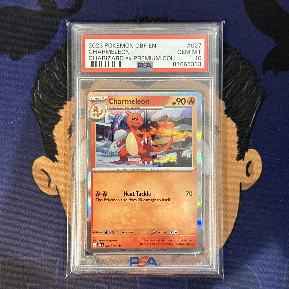 💎PSA 10 GEM MINT 2023 Pokemon Obsidian Flames CHARMELEON #027