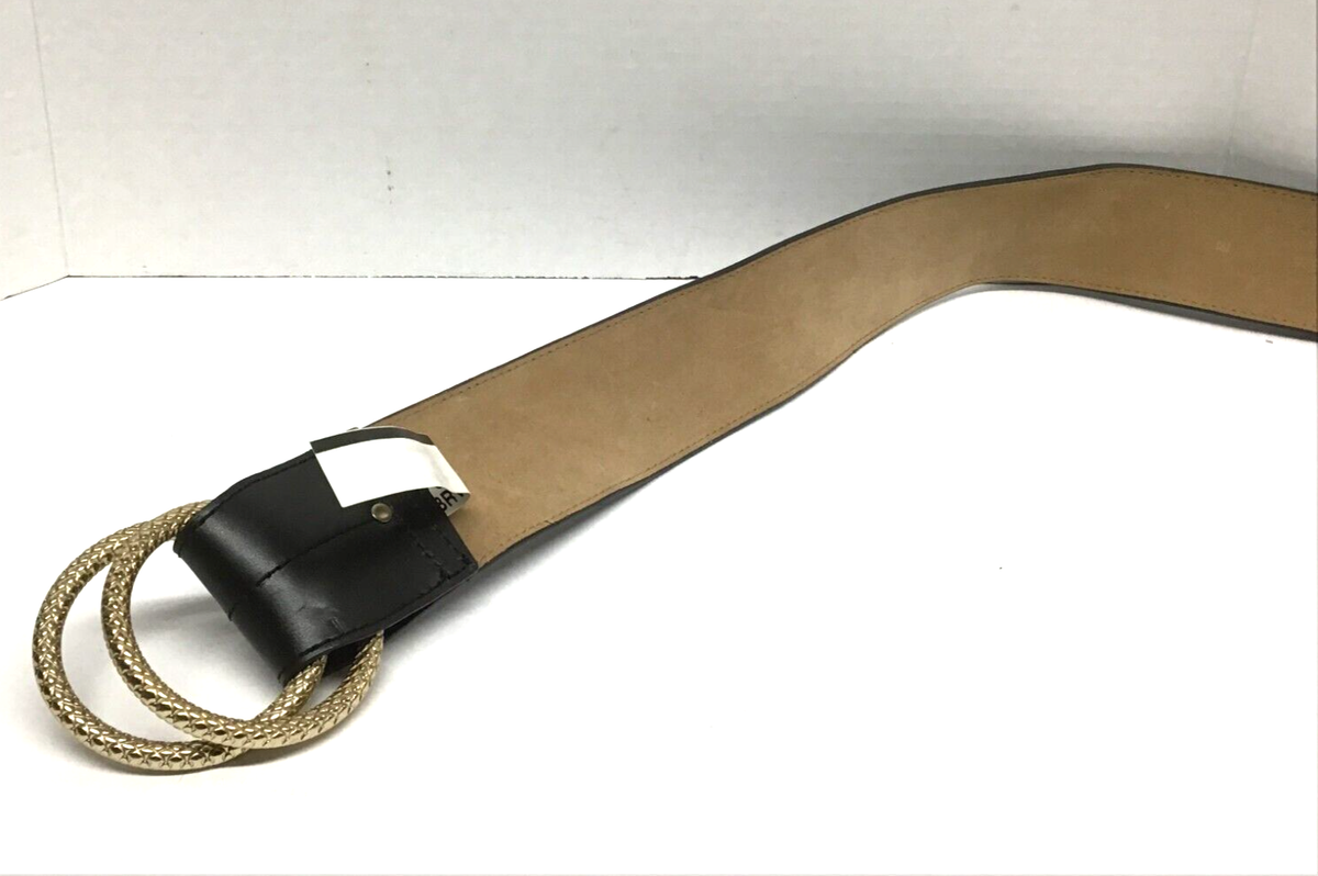 ANN TAYLOR Belt Women\'s S Brown Leather Blue Cream Double Gold Tone Buckle READ Ann Taylor Belts - Etsy main image 4