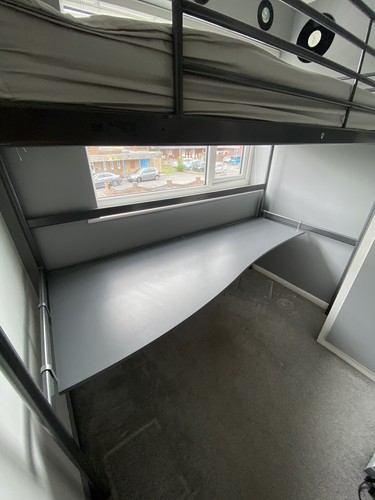 IKEA Svarta Loft Bed Frame High Sleeper with Desk/Furniture Space - Picture 3 of 7