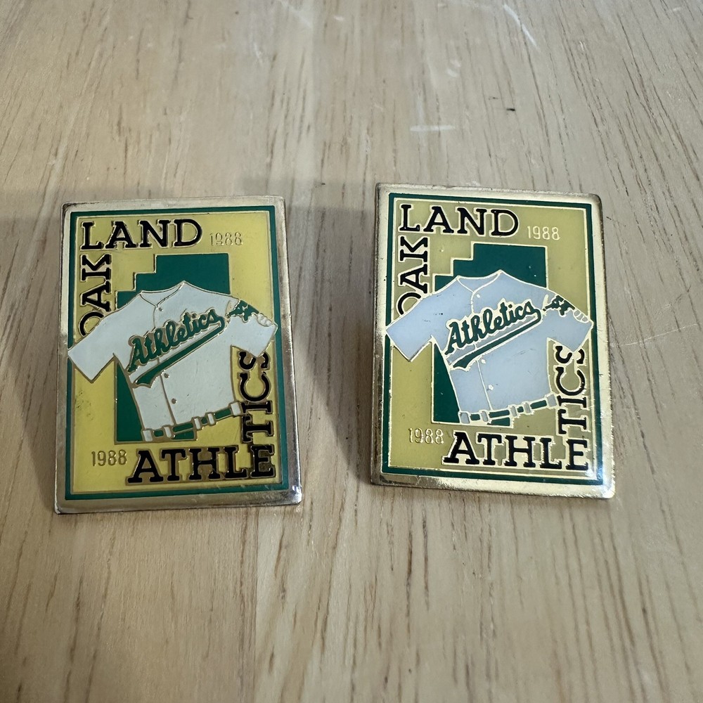 Oakland Athletics A's Pins, Lot of 2 - 1988 Athletics MLB Collectible