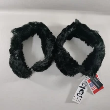 SURELL Lot of 2 Faux Fur Black Headband Ear Warmer Onesize NWT