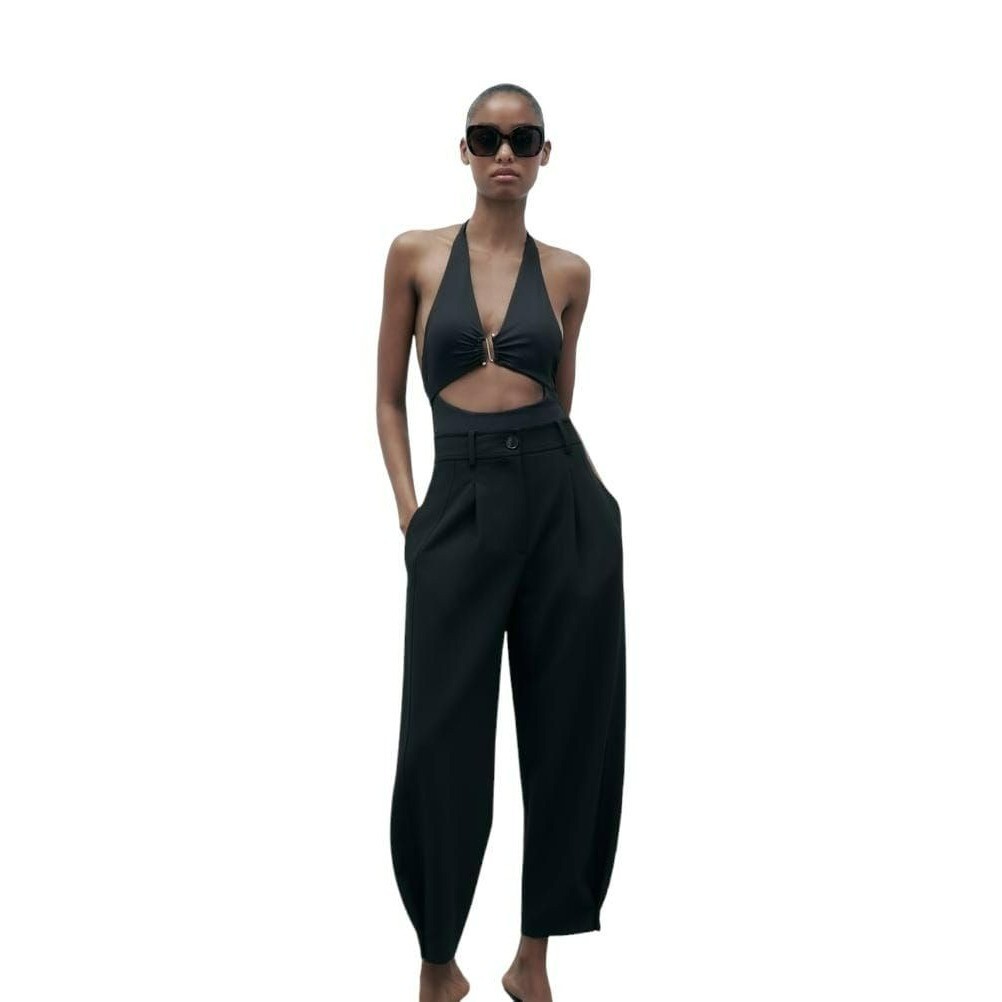 ZARA プリーツパンツスカート 1478/525 ZARA - ZARA プリーツパンツスカート Mサイズ ブラックの通販 by