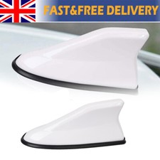 Universal Car Roof Shark Fin Antenna Radio FM/AM Signal Aerial Accessories White