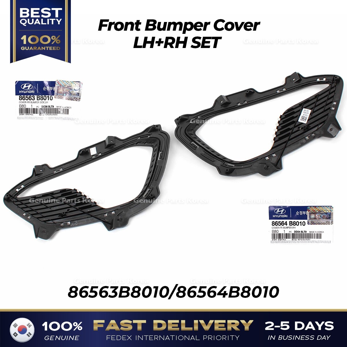 ⭐Genuine⭐ Front Bumper Cover LH RH SET 86563B8010 86564B8010 for