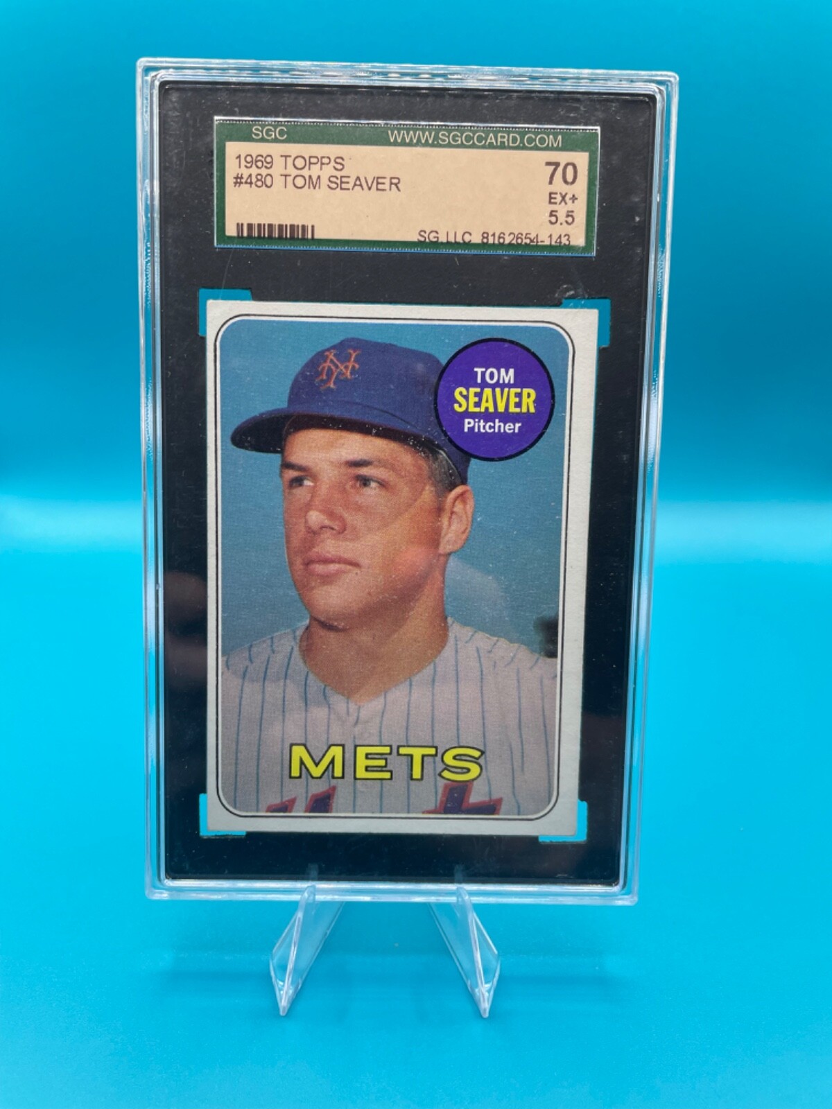 1969 Topps Tom Seaver New York Mets #480 🚀😳💥 SGC Graded 5.5