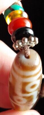Buy Very Old Tibetan Chinese 9 Eye Agate Dzi Bead Necklace