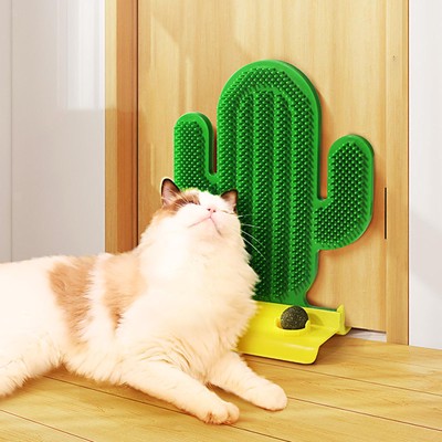 Multifunktionale Katze Selbst Groomer Bürste Massage Haarentfernung Spielzeug Kratzpad