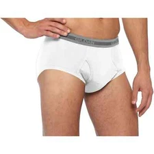 GILDEN  12 PK MENS WHITE BRIEFS 100% COTTON FAMOUS BRAND  BAG