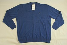 BNWT Lacoste Blue Cashmere V-neck Sweater Size XL 100 Authentic AH5122