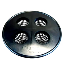 Black Net Pot Mesh Bucket Lid, 3 in. Net Pots, 4 Pots per 1 Lid