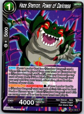 Dragonball Z Super Haze Shenron, Power of Darkness BT14-134 CCG
