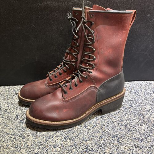 Red Wing Heritage Herren Leder Lineman Holzfäller Stiefel 921 Größe 9,5 B zweifarbig - Bild 3 von 8