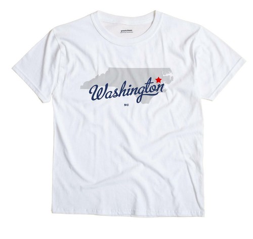 Washington North Carolina NC T-Shirt MAP - Picture 2 of 6