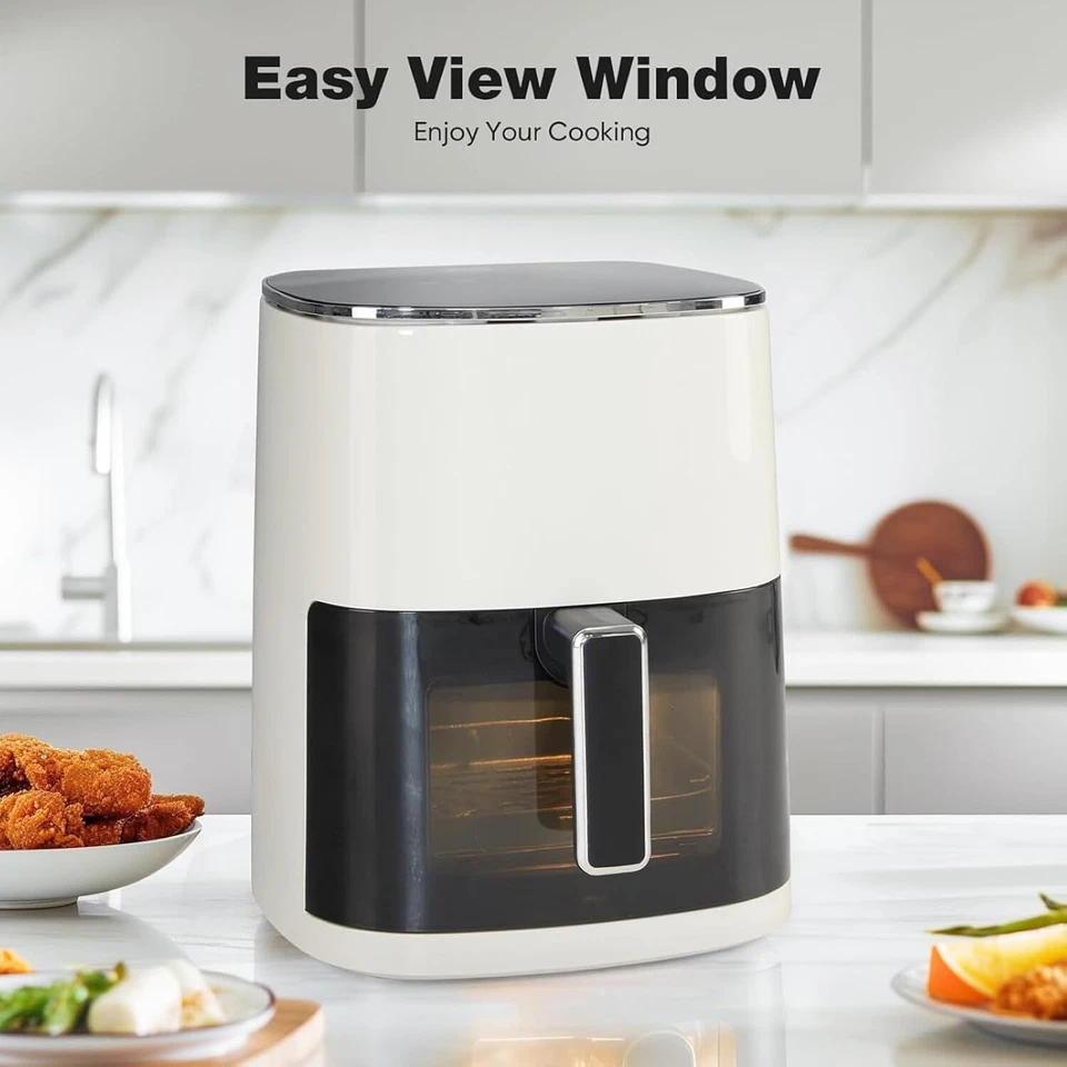 Freidora de Aire 1700W 6.34Qt con Temporizador de Pantalla Digital para Cocina Menos Aceite o Baja en Grasa Foto 4 de 4