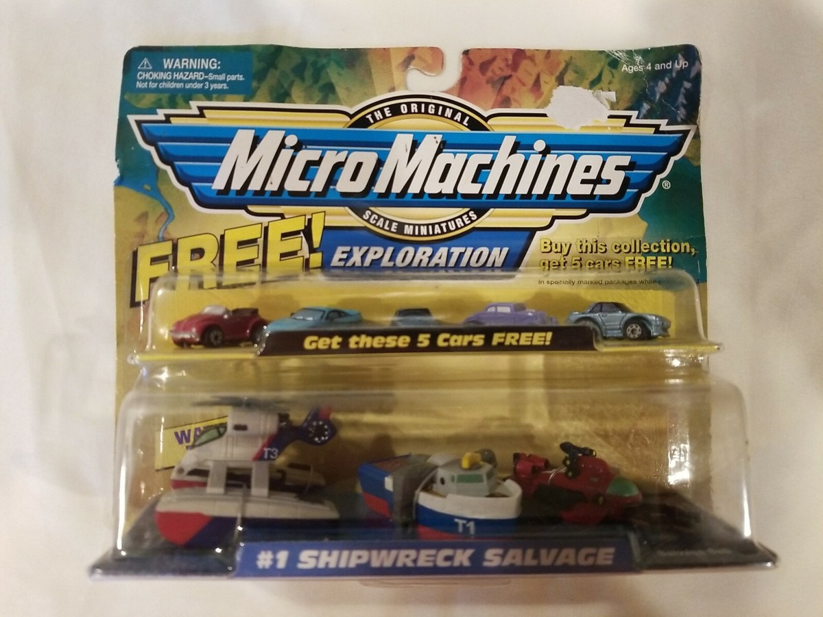 Micro Machines #1 SHIPWRECK SALVAGE + 5 Bonus Cars #65130 NIP 1998