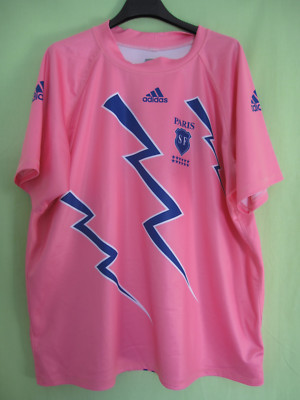 Maillot stade Francais exterieur 2005 Adidas Paris SF Rose Vintage