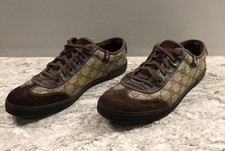 GUCCI MEN'S LACE Up Trainers GG Plus Web Detail Sneakers 204282 Size 43 UK  9 £81.00 - PicClick UK